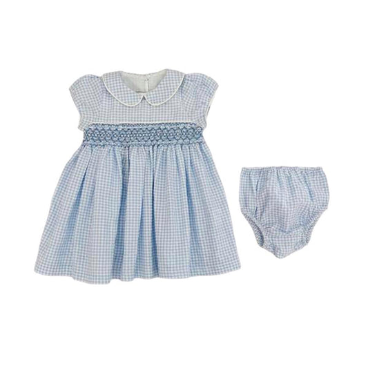 Hamptons Dress | Smocked Blue Gingham