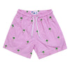 Pink Palm Stripes | Compression Liner Swim Trunks