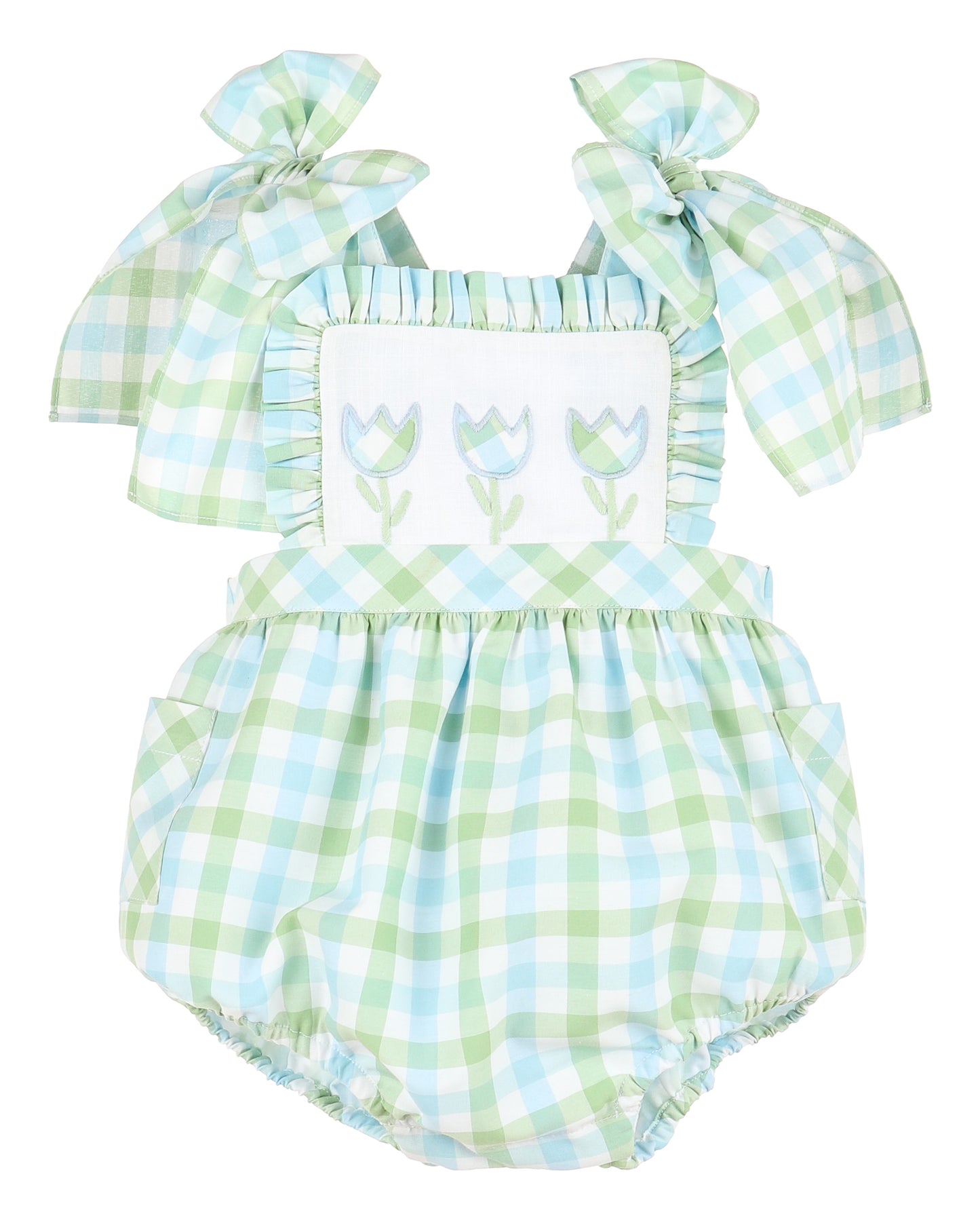 Pastel Plaid Sunsuit | Blue/Green