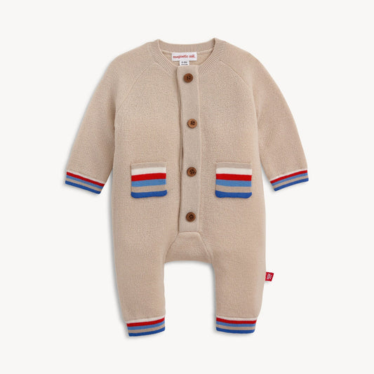 Oatmeal Wool Magnetic Coverall