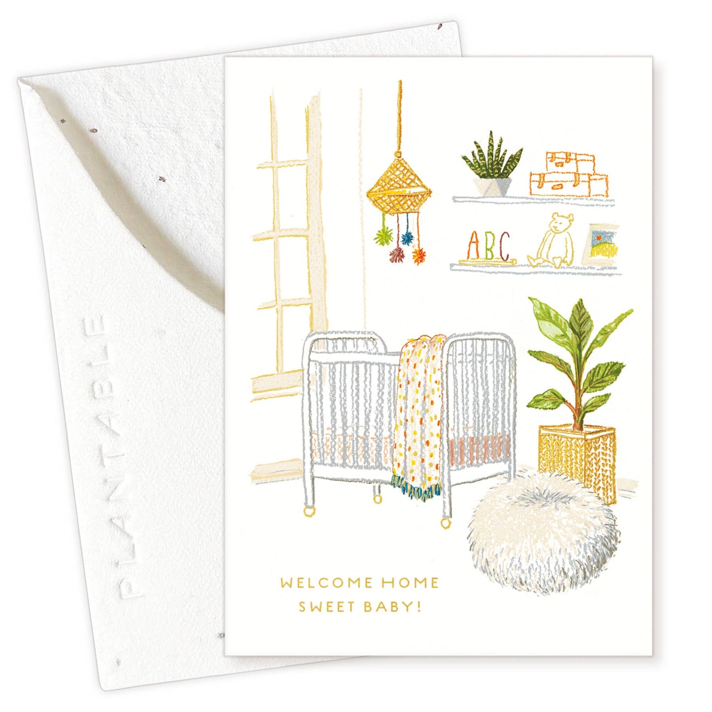 Nursery Sprout - Baby Mini Greeting Card (2.5" x 3.5")