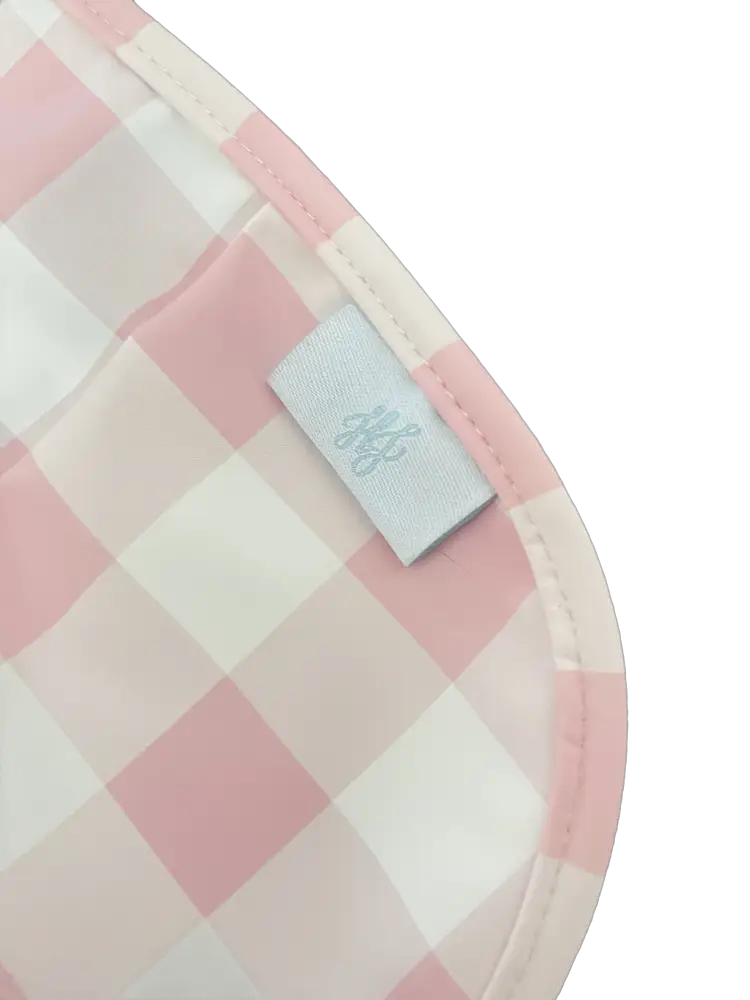 Long Sleeve Signature Catch All Bib | Pink Gingham | 6M - 2T