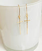 Modern Cross Earrings | 14kt Gold Fill