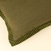 Corded Velvet Edge Pillow | Moss | 21x12