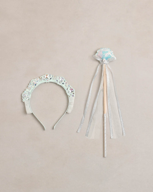 Mermaid Crown + Wand Set | Mist