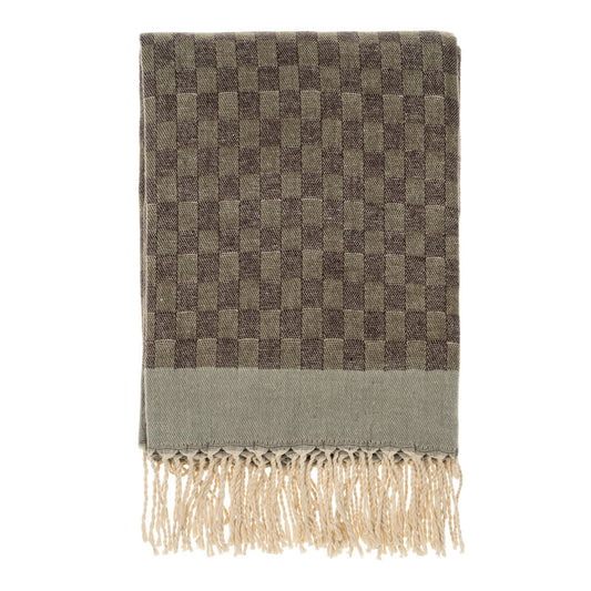 Checkered Jacquard Throw | Dusk