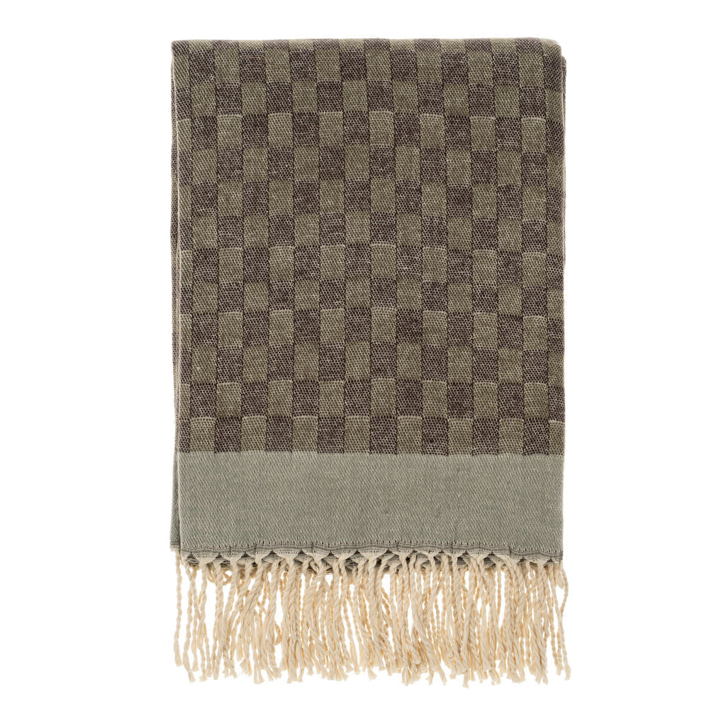 Checkered Jacquard Throw | Dusk