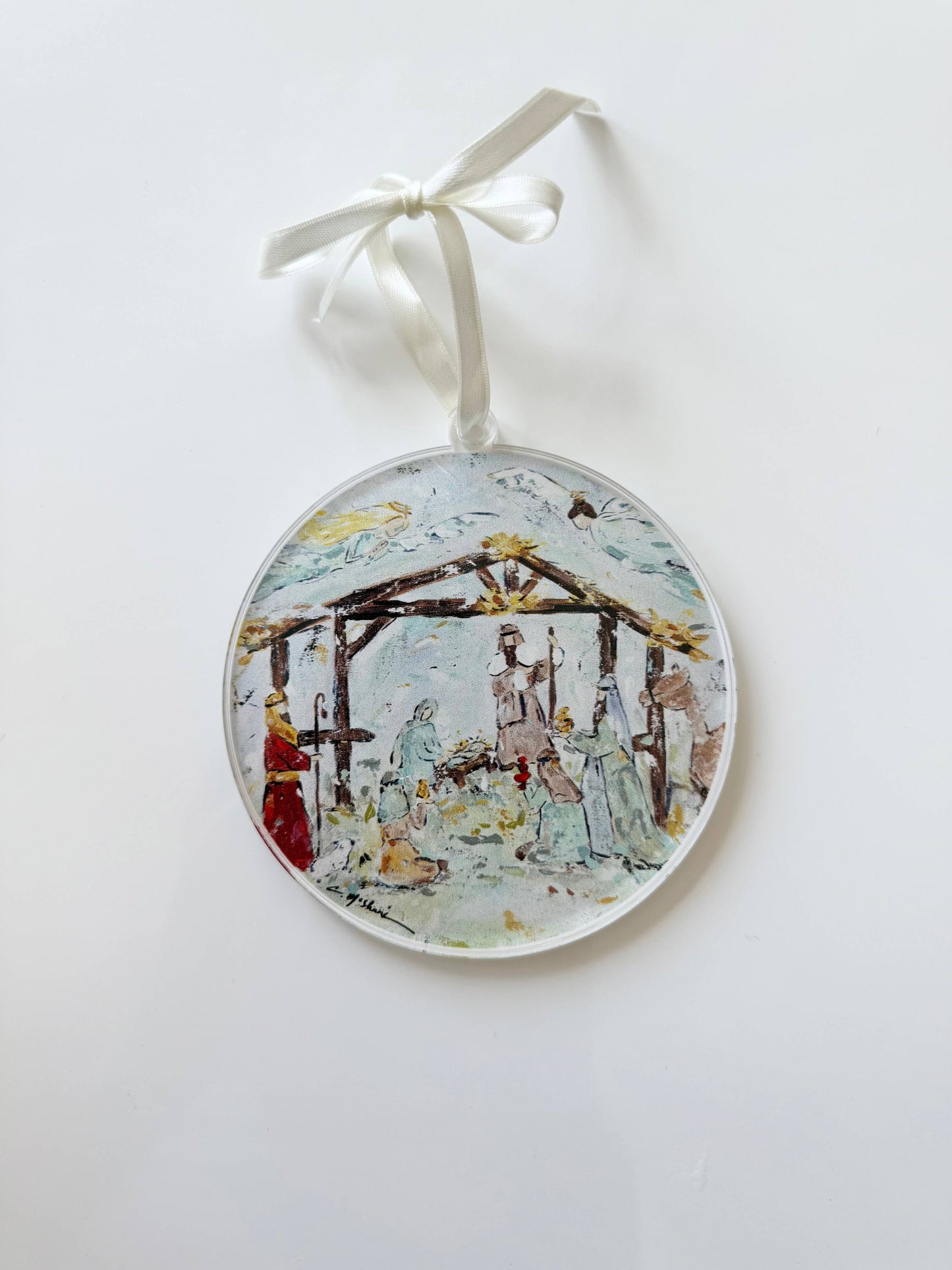 Nativity Acrylic Christmas Ornament