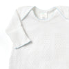 Knit Overlap Shoulder Gown w/Bow | Blue