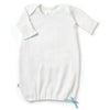 Knit Overlap Shoulder Gown w/Bow | Blue
