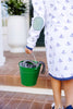 Eleanor's Elbow Patch Dress - Pony Portrait With Gallatin Green Elbow Patches & Nantucket Navy Trim