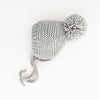 Garter Stitch Knit Bonnet | Ice Grey