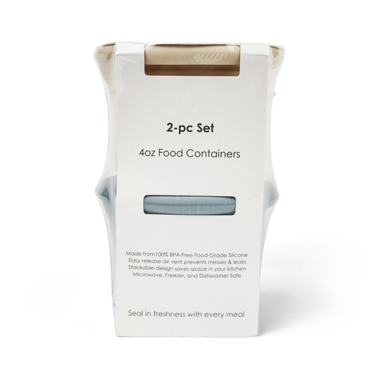 Ali+Oli Silicone Food Containers (4oz) 2-pack | Sky-Khaki