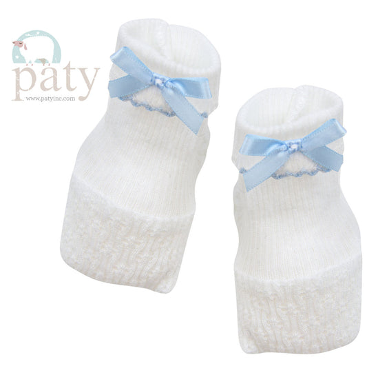 Baby Booties w/ Bow | Blue