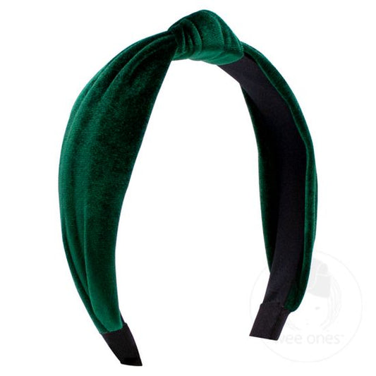 Velvet-wrapped Headband with Knot | Asst Colors
