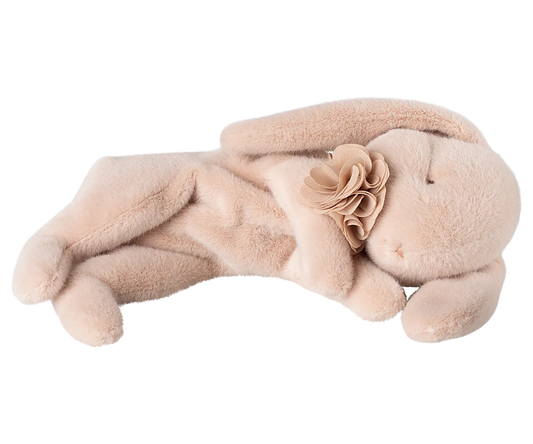 Sleeping bunny plush, Small | Powder