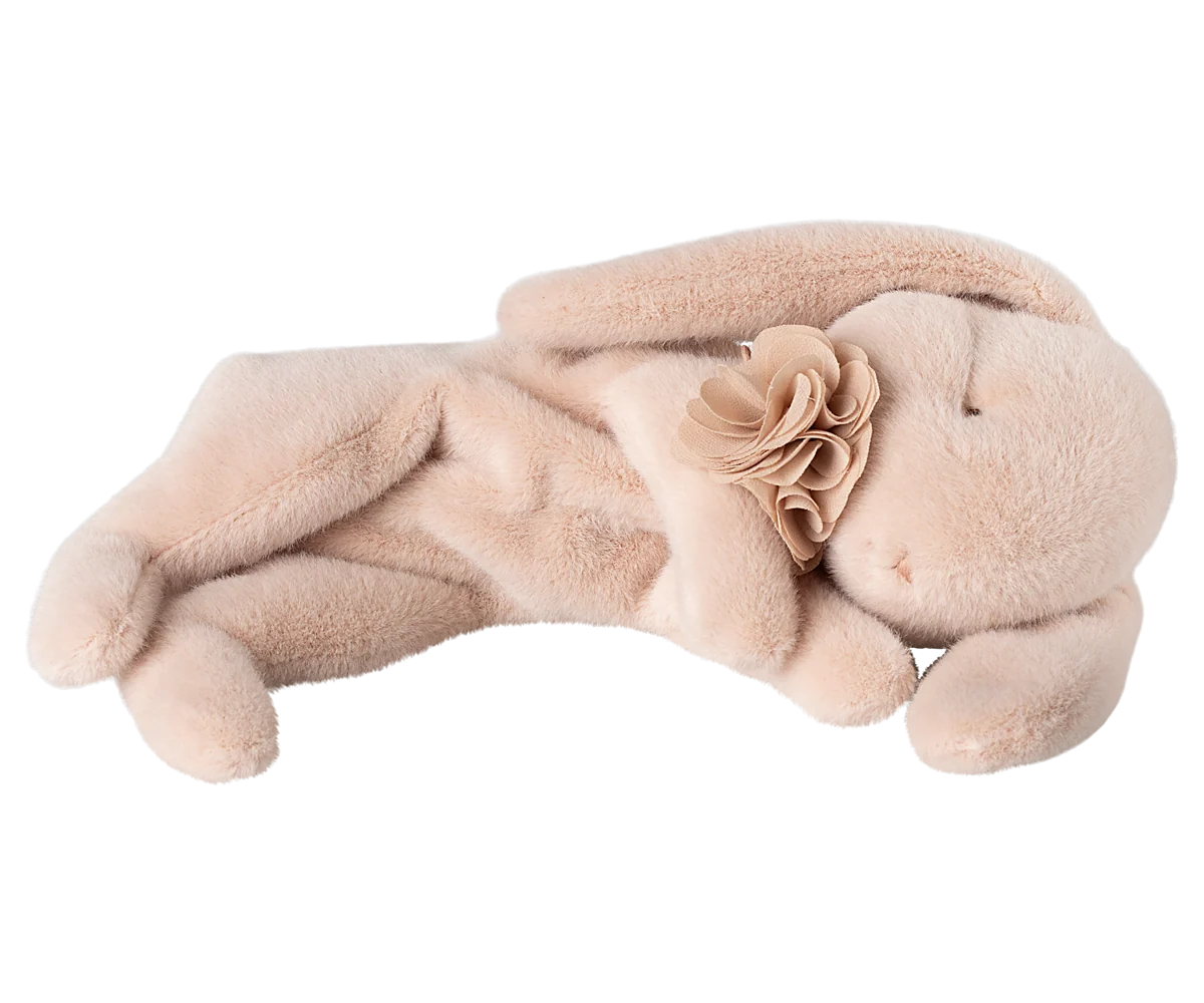 Sleeping bunny plush, Small | Powder