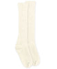 Cable Knee High Socks | Ivory