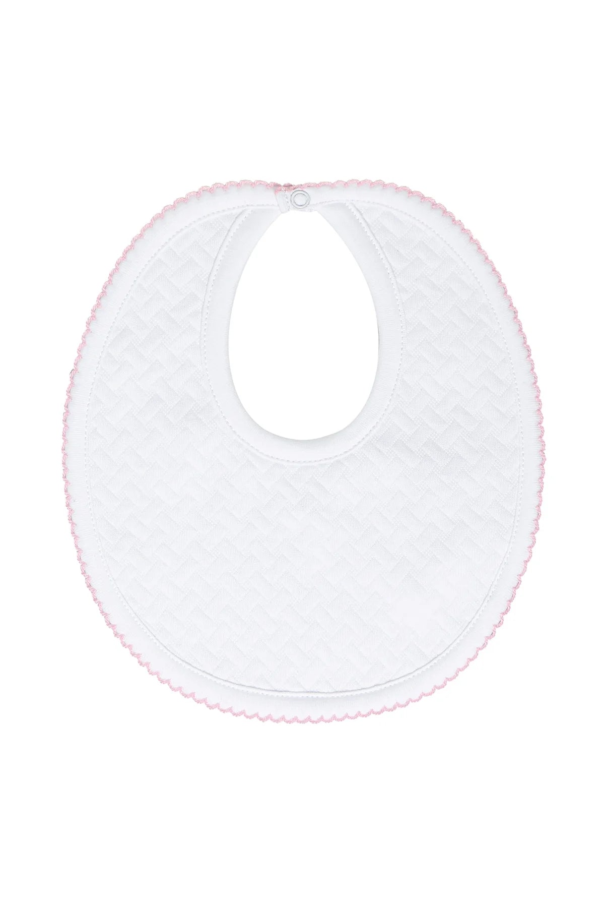 Basket Weave Baby Bib | Pink
