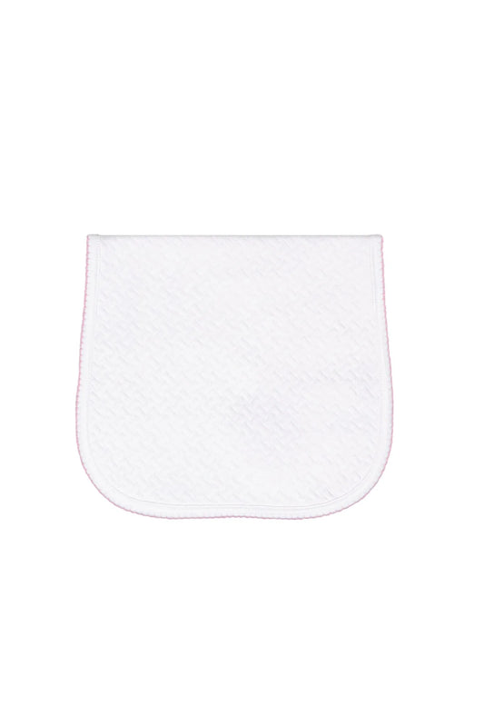 Basket Weave Baby Burp Cloth | Pink
