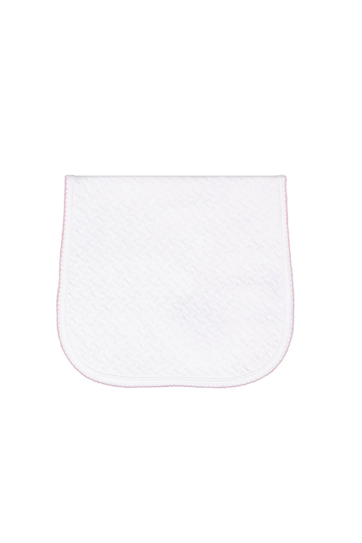 Basket Weave Baby Burp Cloth | Pink