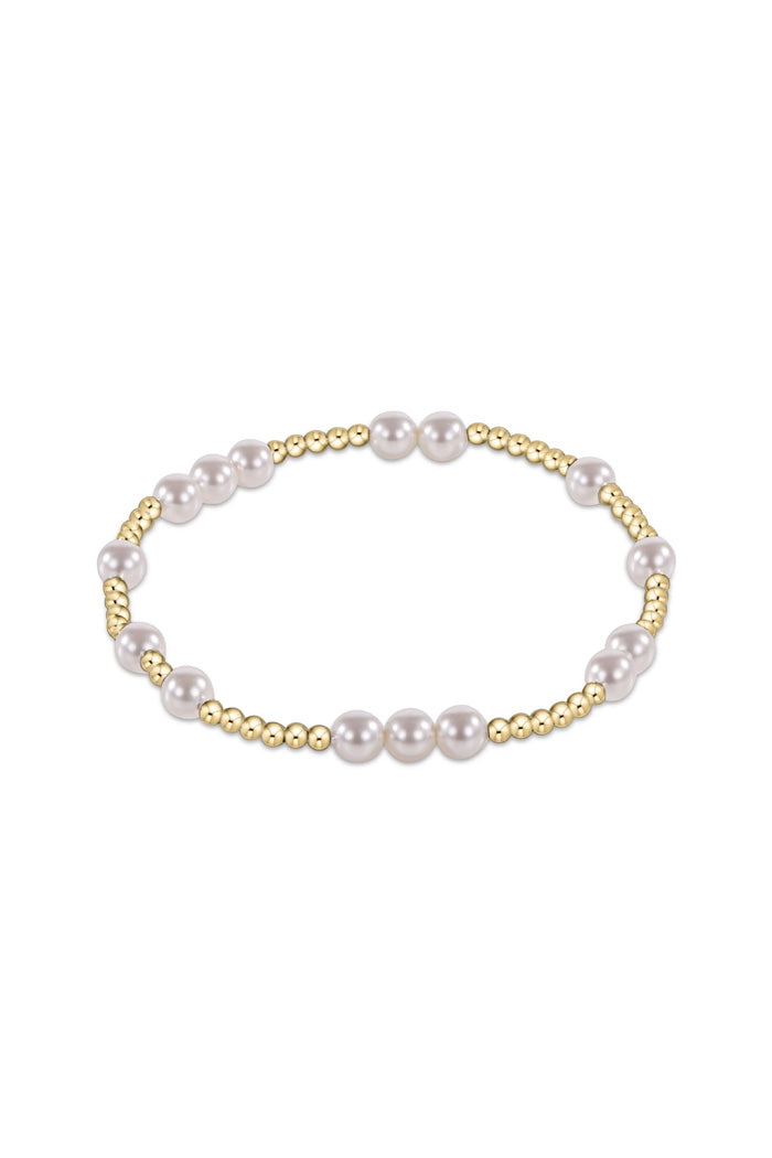 Hope Unwritten 5mm Bead Bracelet | Pearl