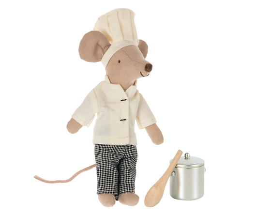 Chef Mouse w. soup pot and spoon | Big brother