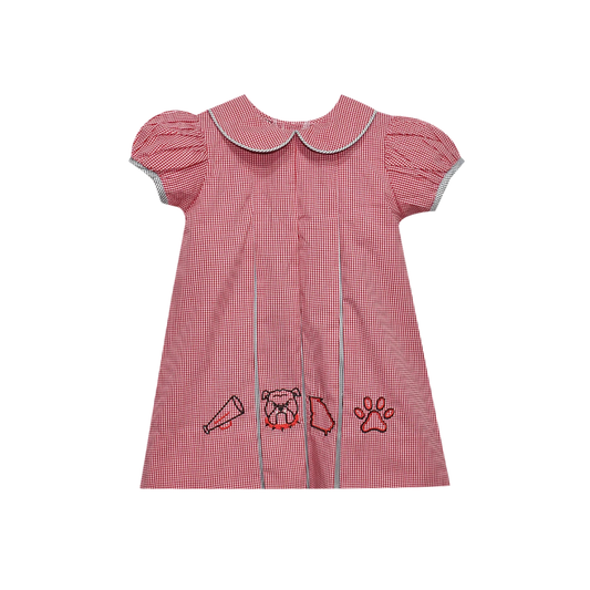 Bulldog 4 Logos Dress | Red/Black