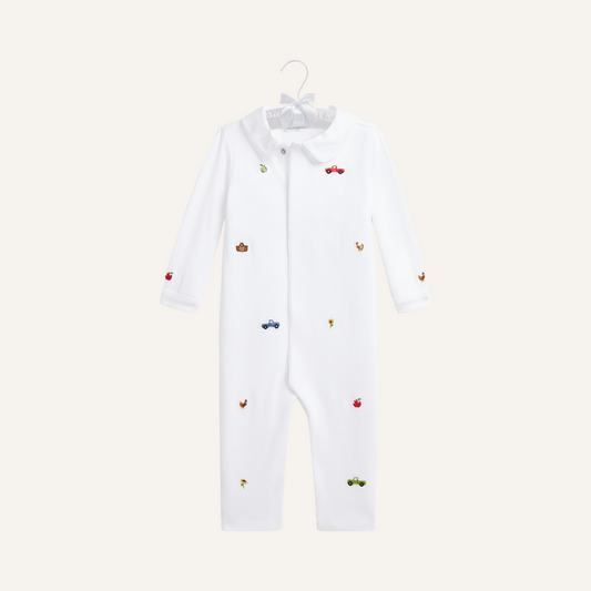 Interlock Organic Cotton Coverall | White