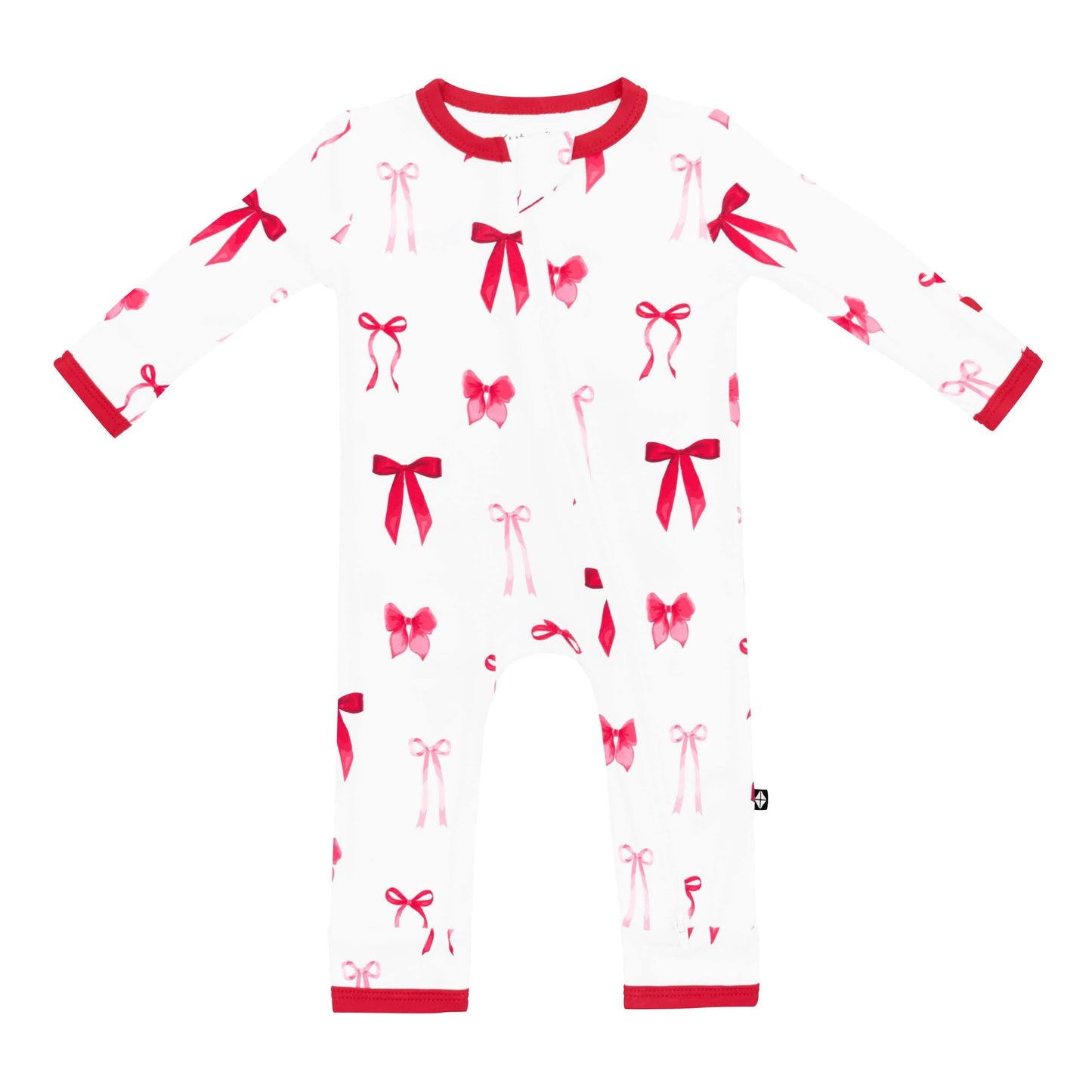 Zippered Romper in Small Love Bow