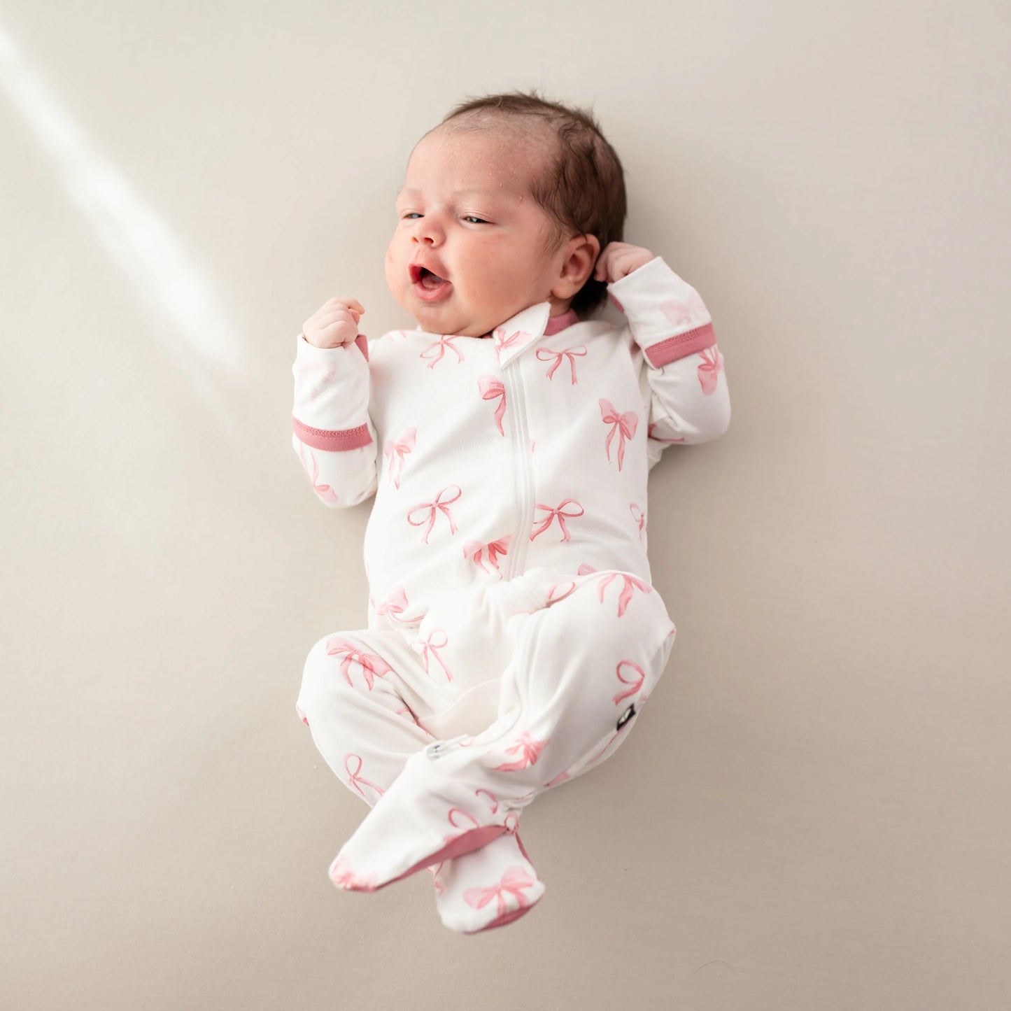 Zippered Footie | Bow