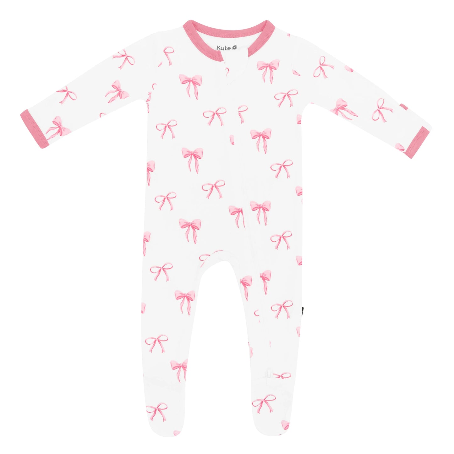 Zippered Footie | Bow