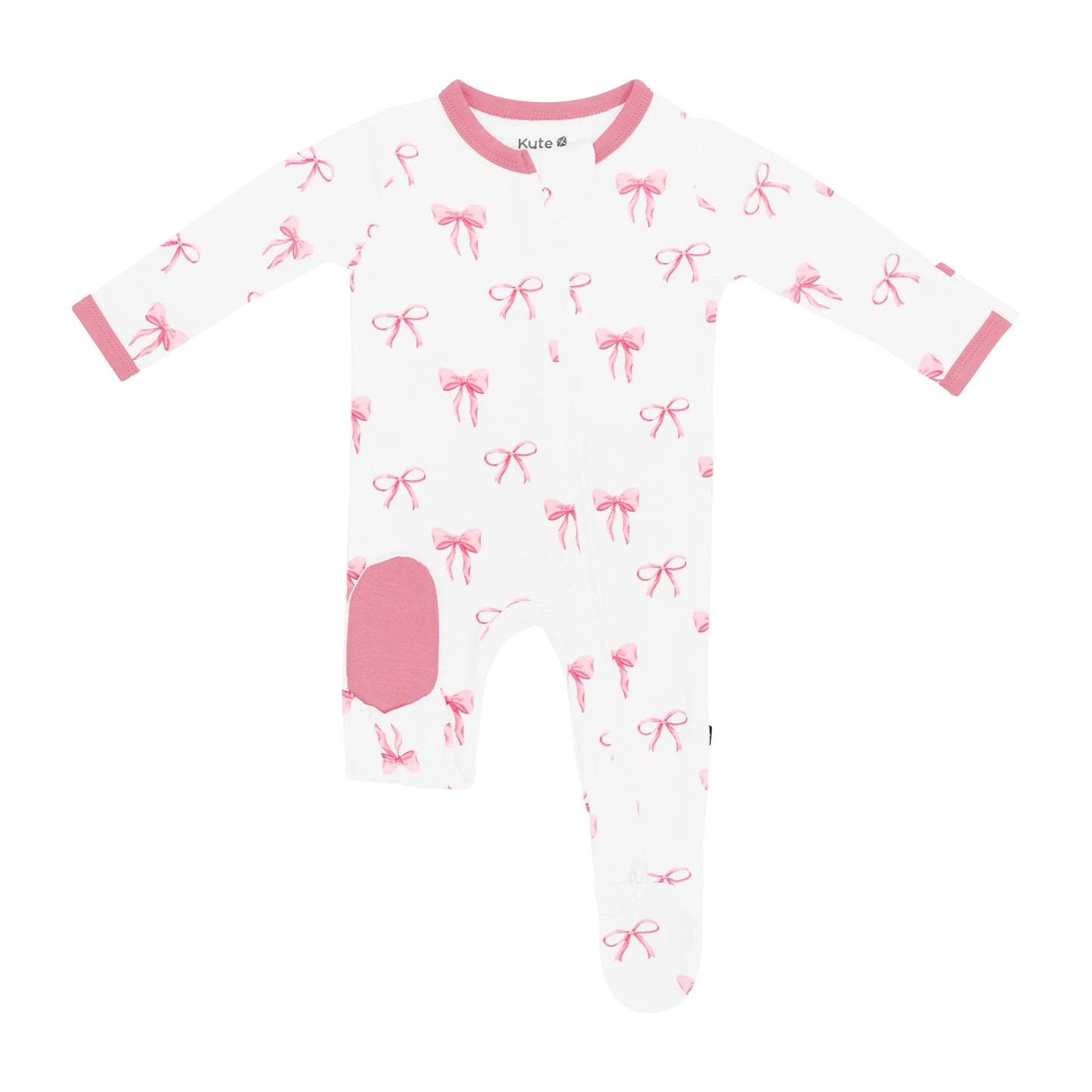 Zippered Footie | Bow