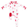 Zippered Footie in Small Love Bow