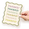 Wavy Die Cut Thanks Notecard