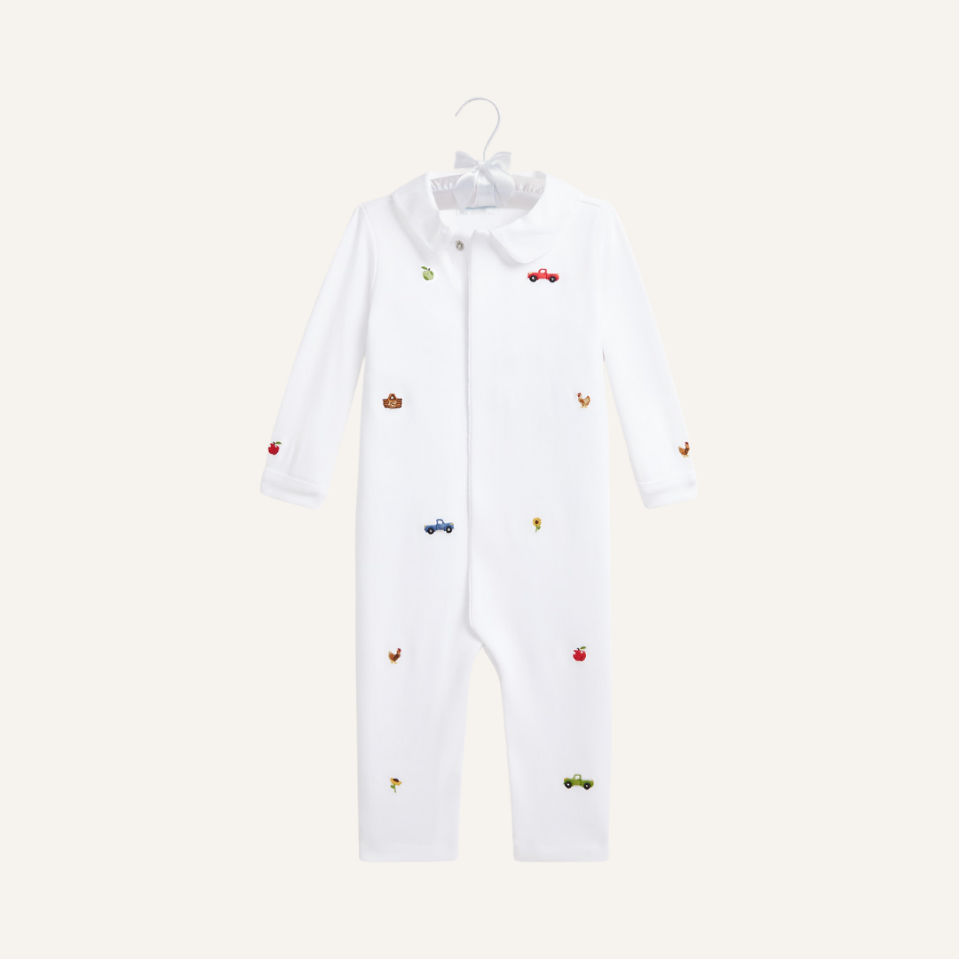 Interlock Organic Cotton Coverall | White