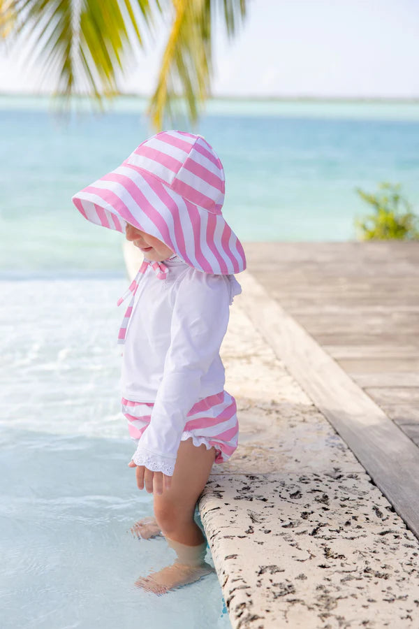 Cissy Sunhat | Caicos Cabana Stripe (Hamptons Hot Pink)