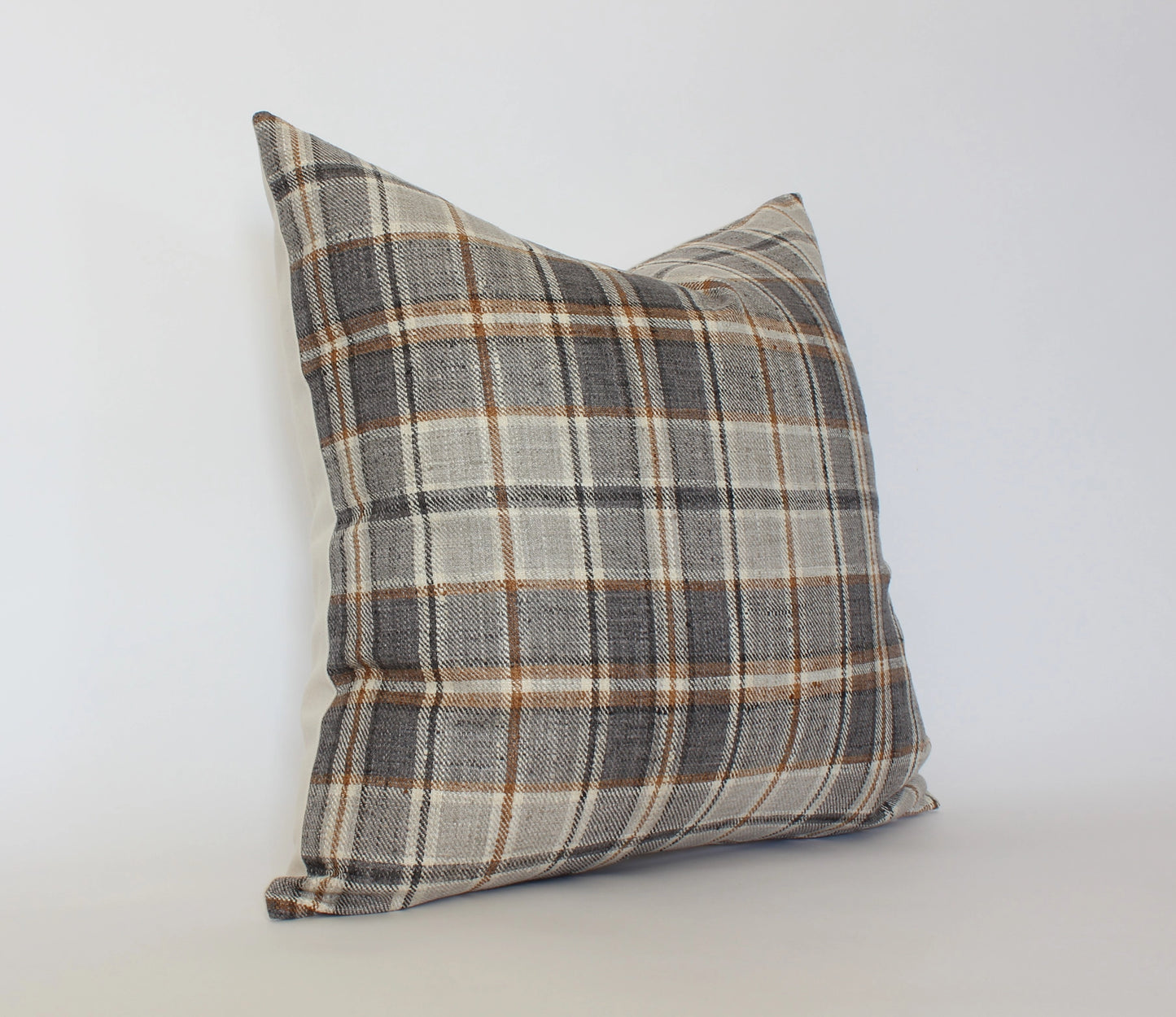 Nolan Pillow | Brown Plaid | 22x22