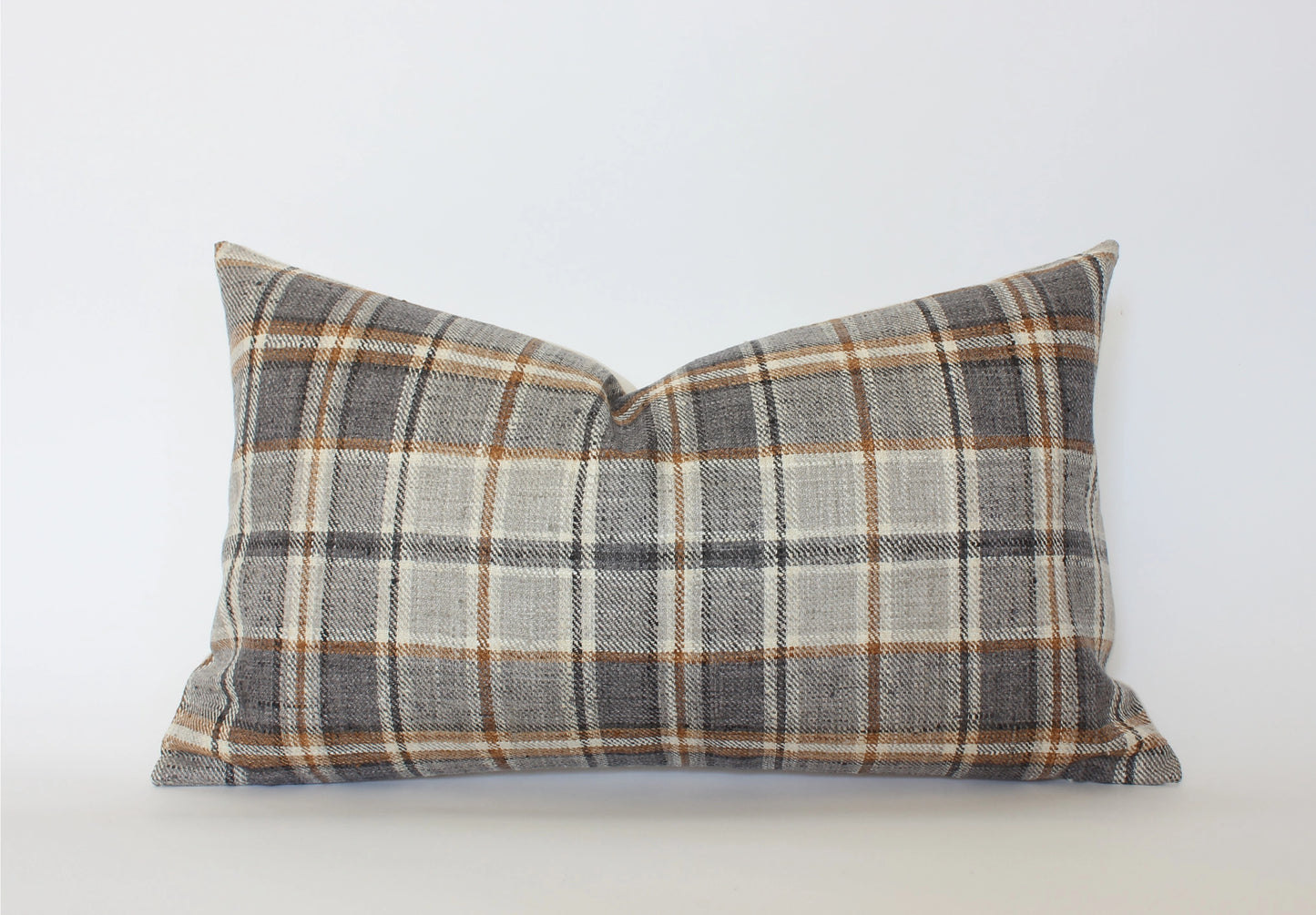 Nolan Pillow | Brown Plaid | 14x20