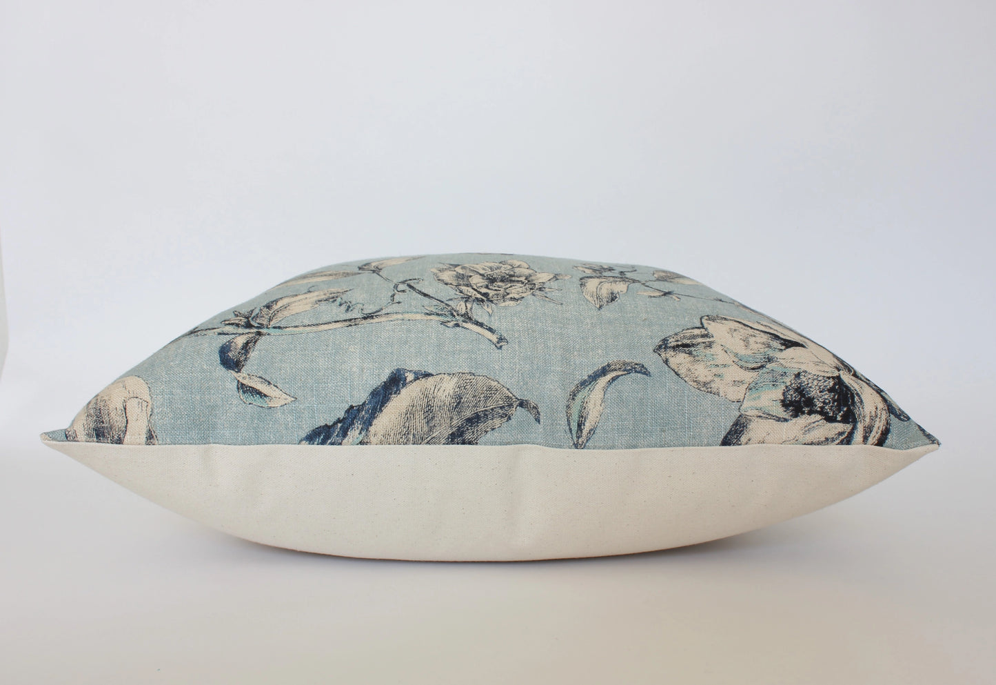 Brooklyn | Light Blue Floral Lumbar Pillow | 22x22