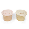 Ali+Oli Silicone Food Containers (4oz) 2-pack | Blush-Khaki