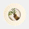 4x4 Round Scalloped Resin Photo Frame | Ivory