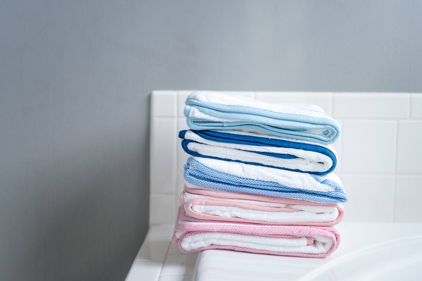 Hooded Terry Bath Towel | Light Pink