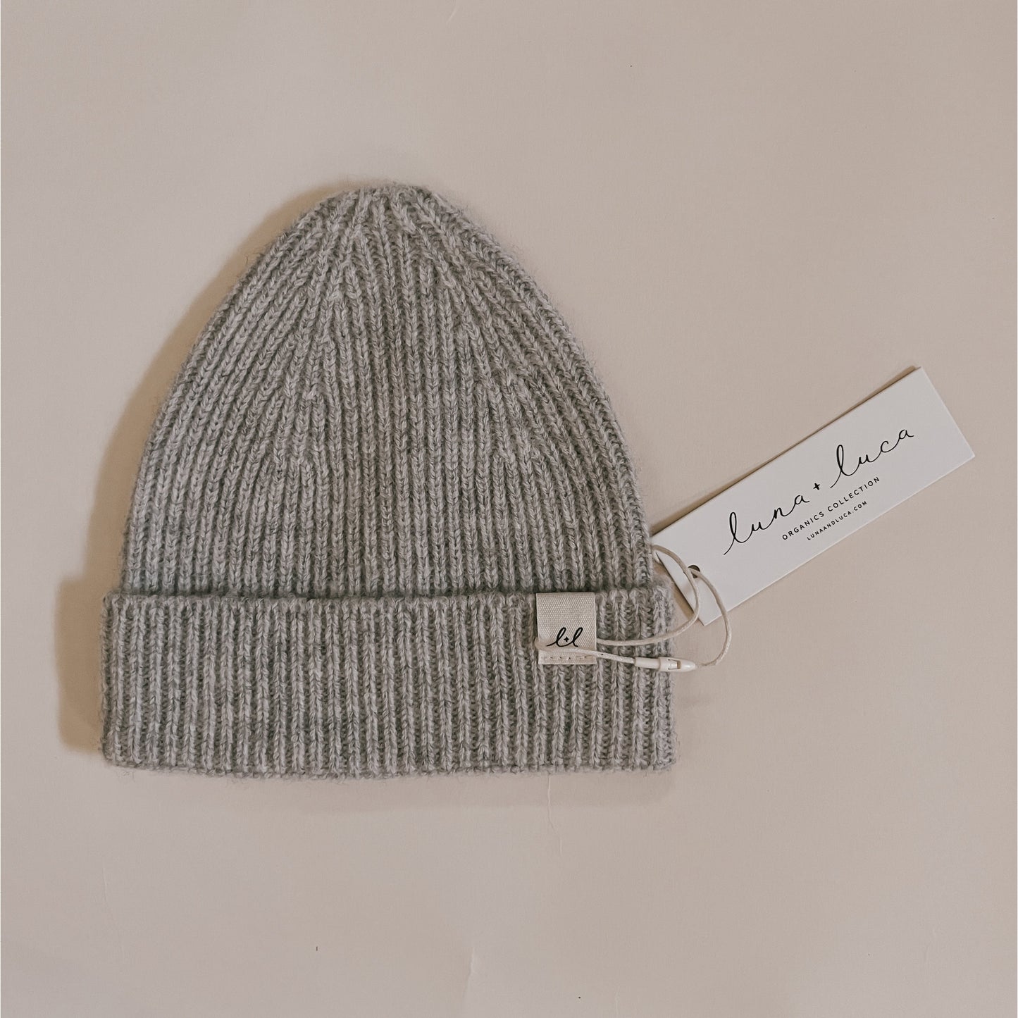 Merino Wool Baby Beanie | Heather Gray