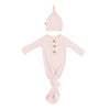 Ribbed Knotted Gown with Hat Set | Blush