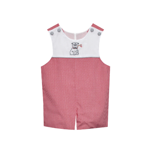Bulldog with Flag Shortall | Red/Black
