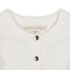 Organic Cropped Scallop Cardigan | Soft White