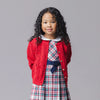 Organic Pointelle Cardigan Sweater | Red Diamond