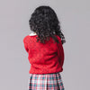 Organic Pointelle Cardigan Sweater | Red Diamond