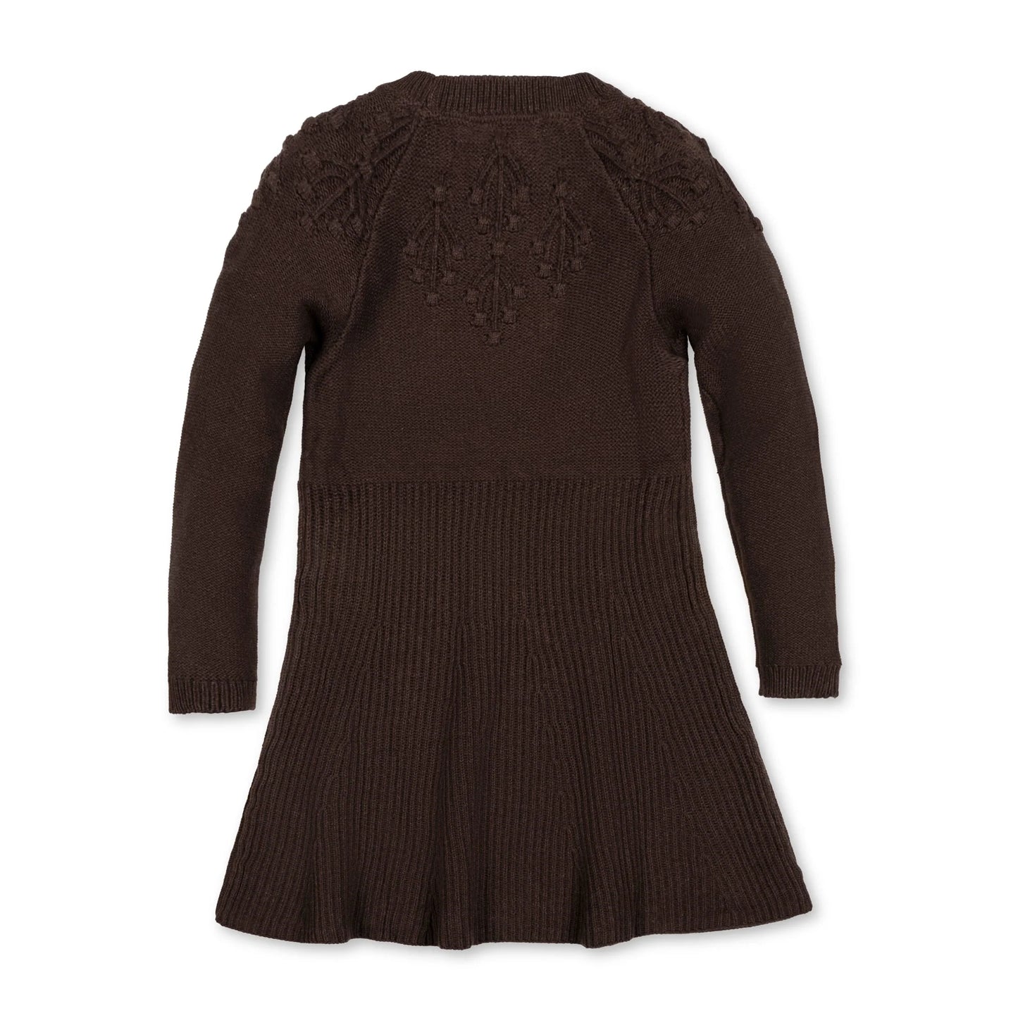Organic Bobble Yoke Sweater Dress | Chocolate Brown